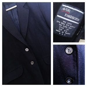 VTG Avon Fashions | Navy Wool Blazer | 9/10